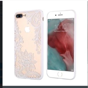 Sexy white Lacey IPhone 7s plus/8 Plus case NWT